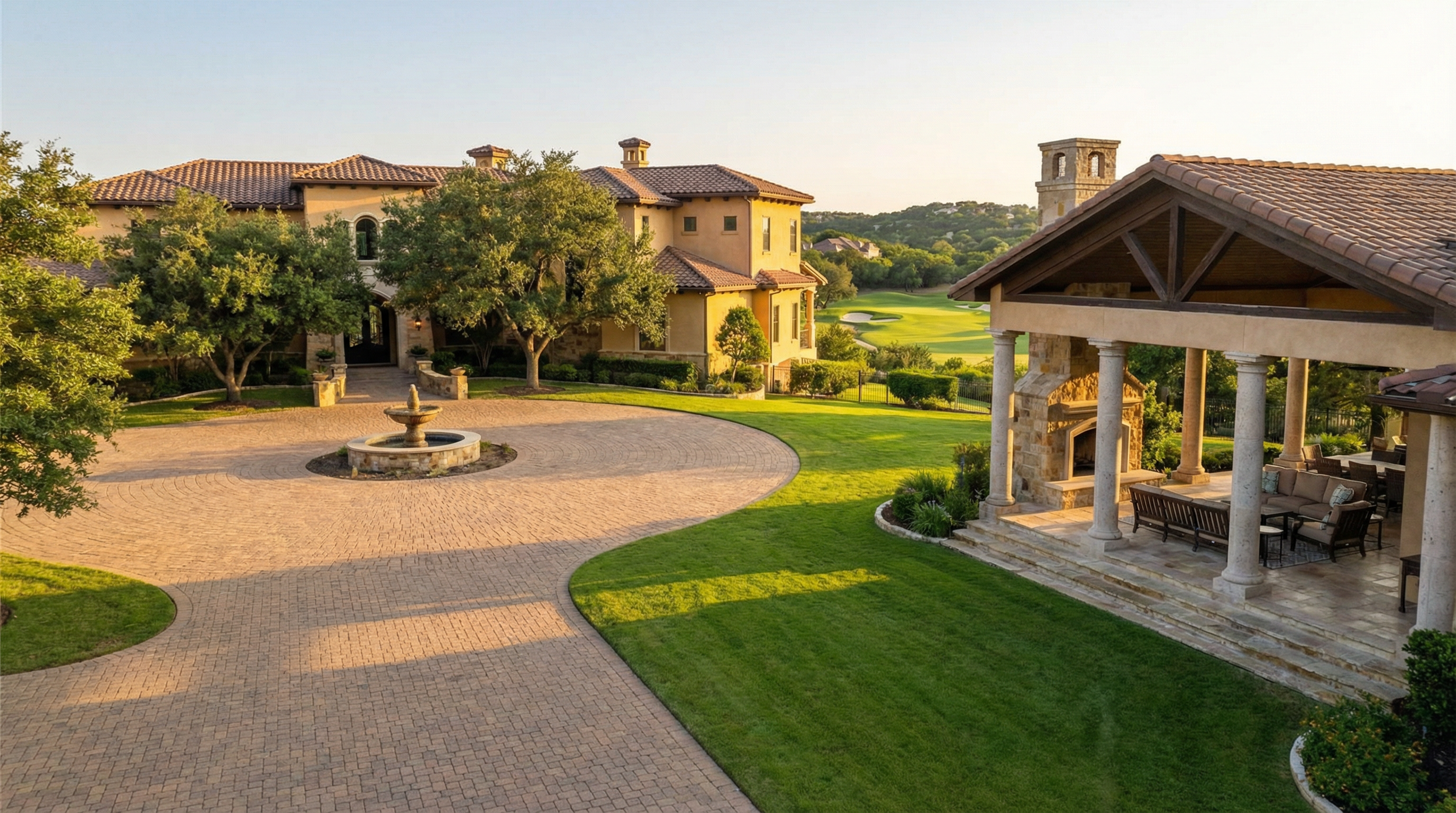 Premium hardscaping in Barton Creek