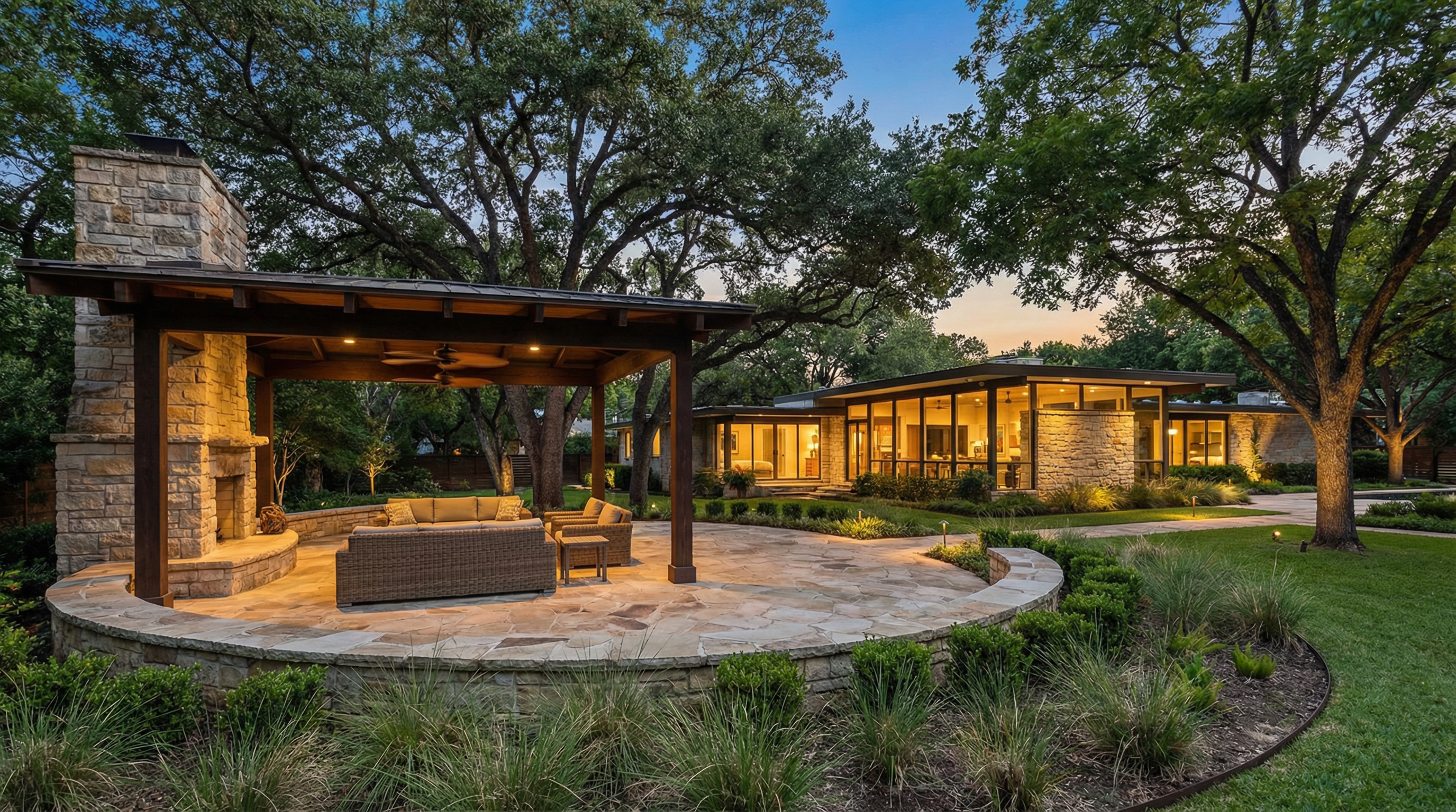 Premium hardscaping in Rollingwood