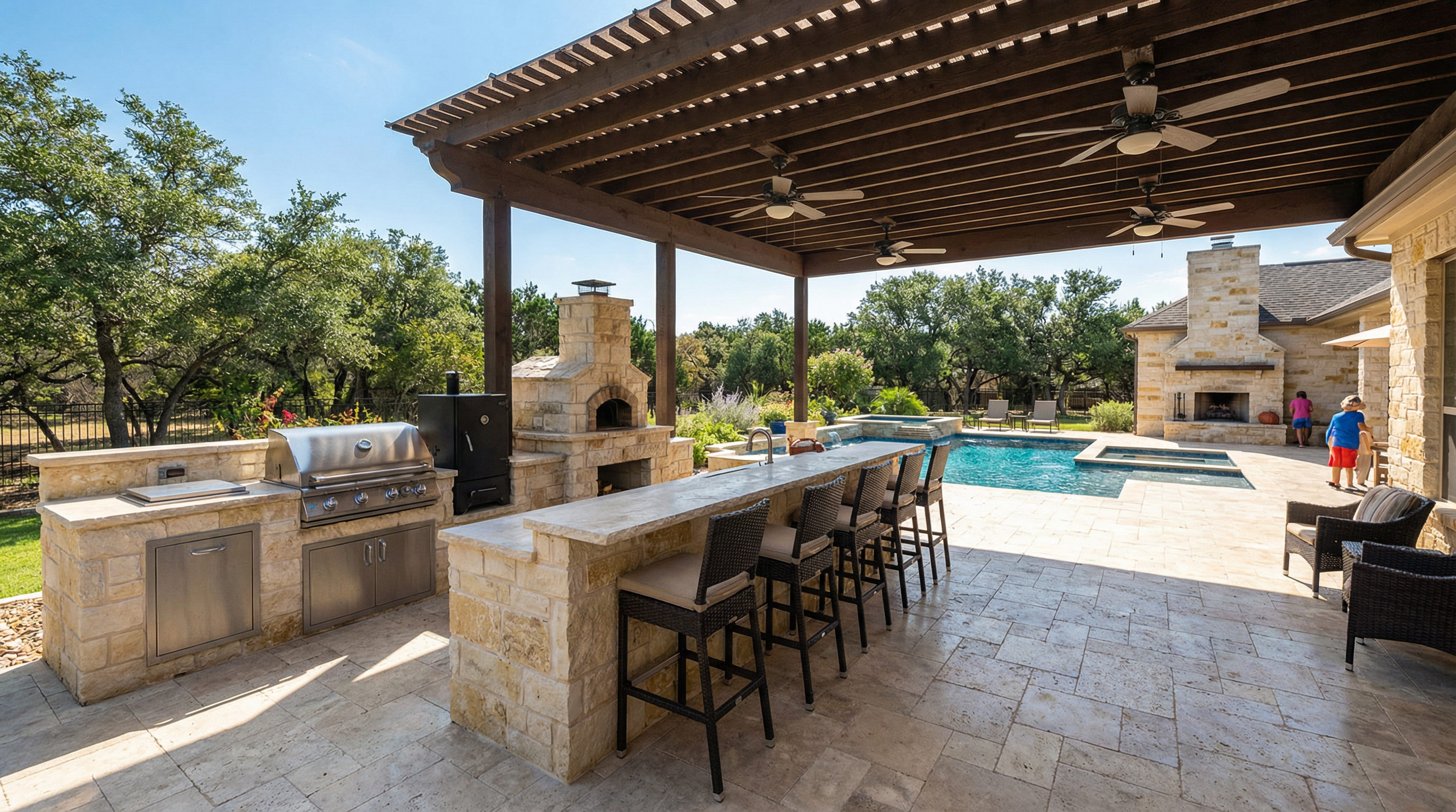 Premium hardscaping in Round Rock