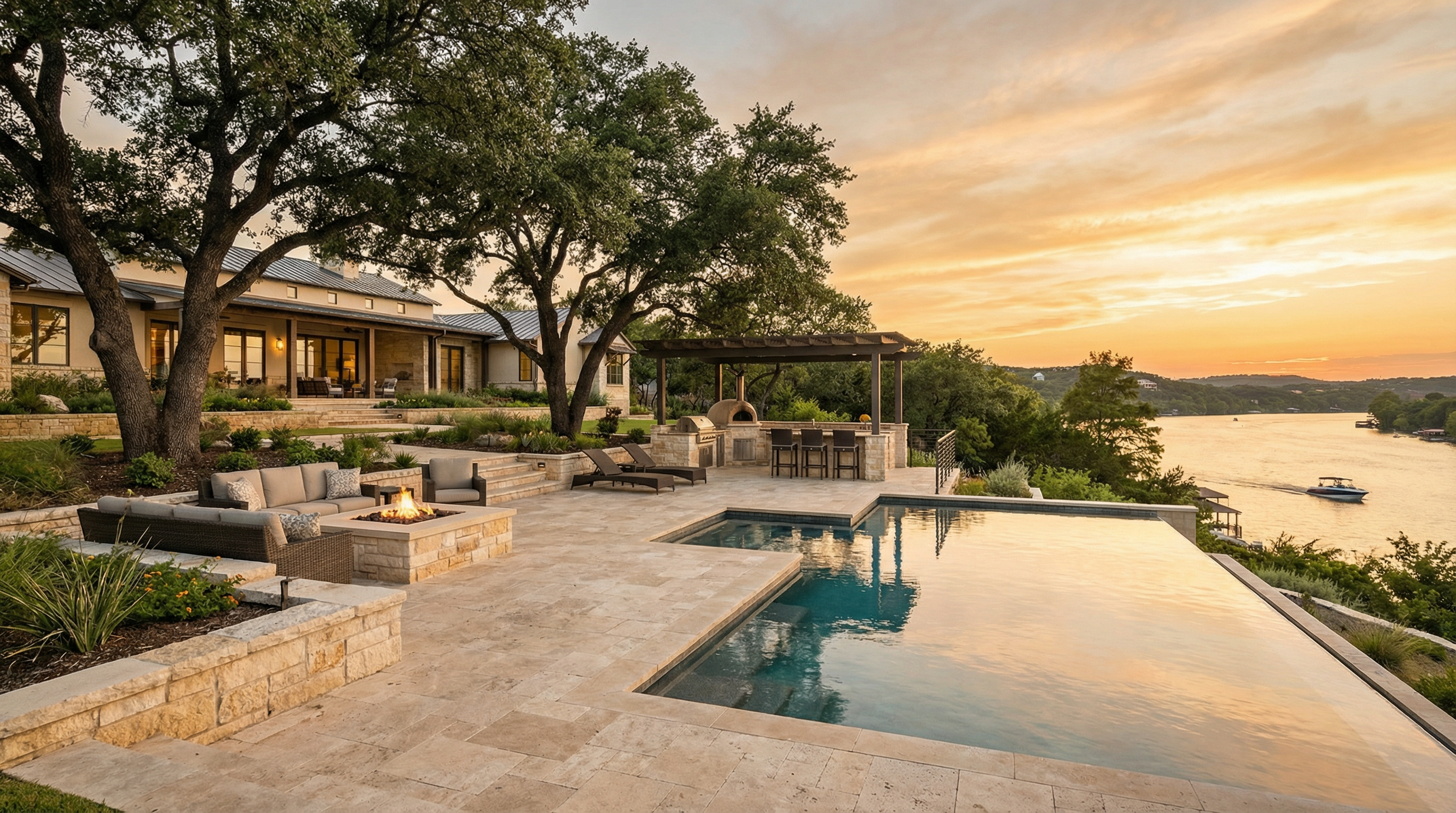 Premium hardscaping in Steiner Ranch